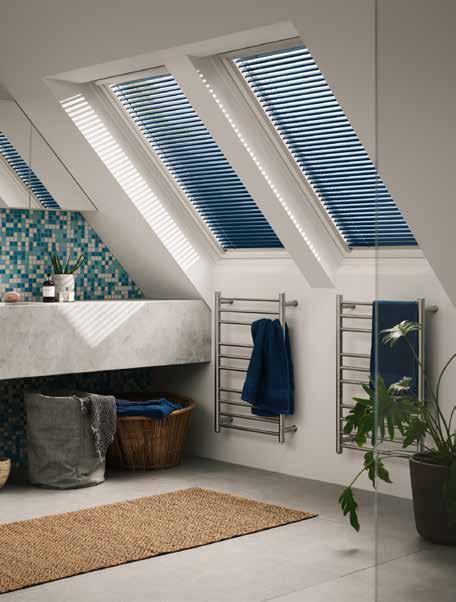 Perfekt geeignet für Räume mit hoher Luftfeuchtigkeit Angenehme Lichtregulierung Praktischer Schutz für Ihre Privatsphäre