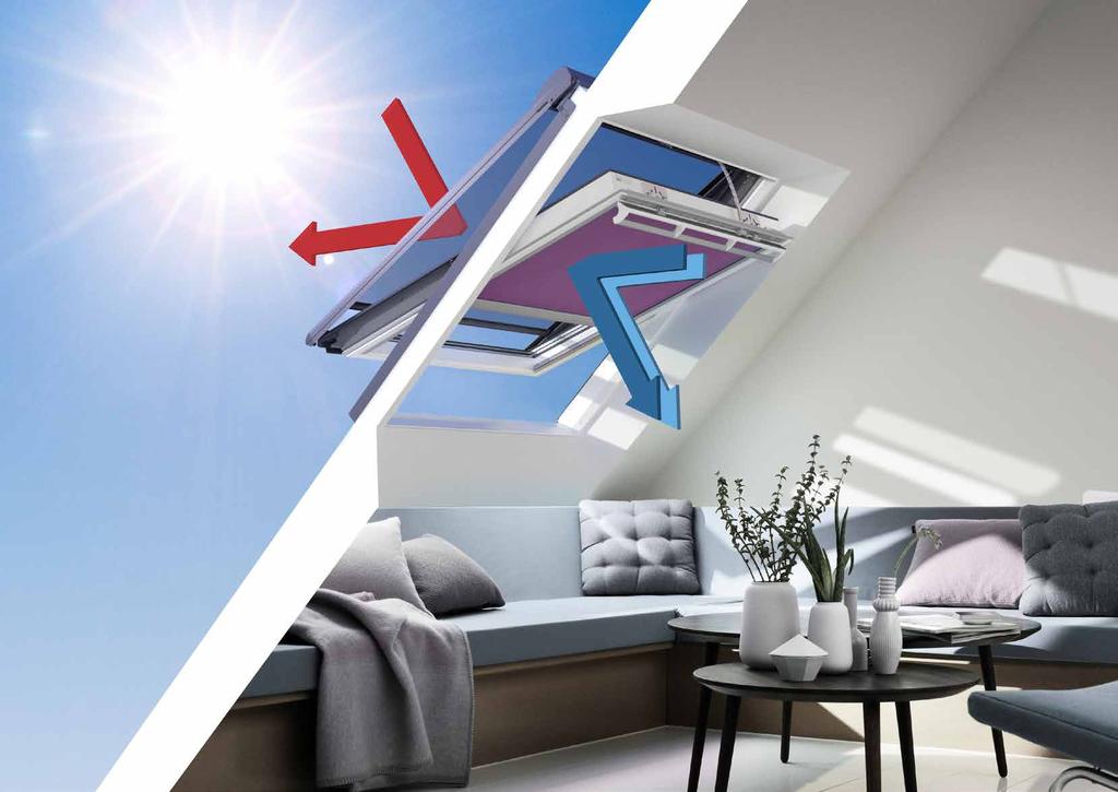 VELUX Storen, die optimale Ergänzung für Ihre Dachfenster VELUX Ihre VELUX Dachfenster bringen Wärme und Licht ins Haus. VELUX Storen bieten Ihnen Schutz vor Hitze, grellem Sonnenlicht und Insekten.