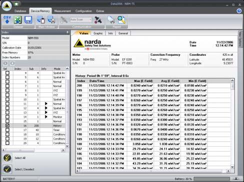 PC-SOFTWARE Die umfangreiche, komfortable PC-Software NBM-TS (im Lieferumfang enthalten) erlaubt Transfer von Ergebnissen zum PC Verwaltung von Ergebnissen in einer Datenbank Auswertung von