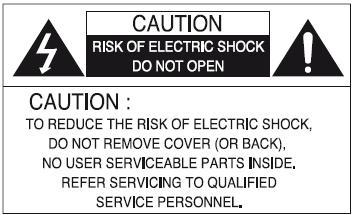 Warnung vor gefährlicher elektrischer Spannung. Zur Wartung befolgen Sie bitte die Anweisungen des Handbuches.