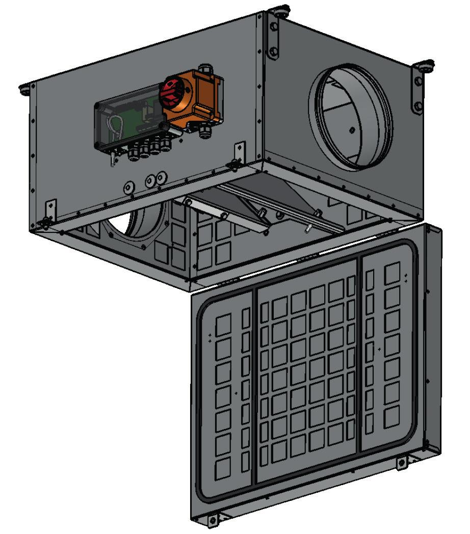 Standardluftrichtung Konsolen für Deckenmontage Reparaturschalter Druckregelmodul Deckel für Revision
