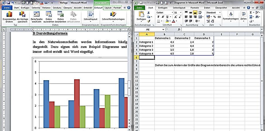 2. Daten eintragen (Excel öffnet automatisch!). 3.