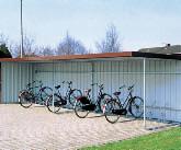 Fahrradüberdachungen Flachdachkonstruktion Leicht zu montieren. Überdachung einseitig zu nutzen. Flachdach mit umlaufender Blende. Lieferbar als Grund- und Anbausegment (Baukastensystem).
