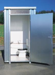 Die robusten und preisgünstigen Toilettenboxen sind nach den Richtlinien der Arbeitsstättenverordnung 48 1.2 gebaut und für eine dauerhafte Benutzung ausgelegt.