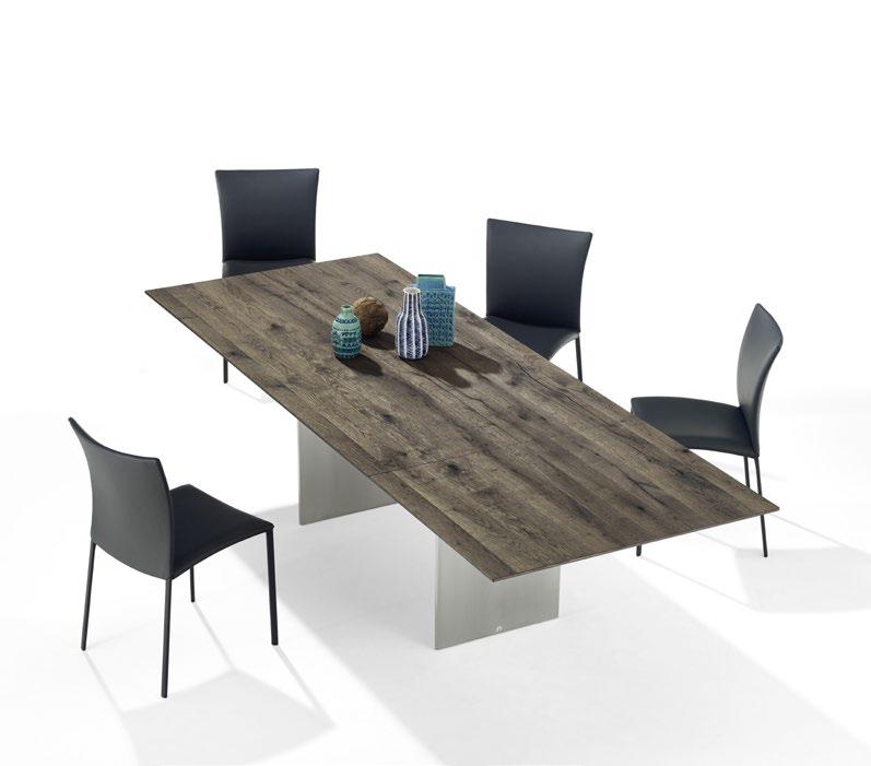 1280-II ATLAS DESIGN GEORG APPELTSHAUSER 2014 The ATLAS dining table in a new finish: Vintage Oak in timber look.