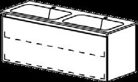 Raumsparsifon 954 213 Unterbau ProCasa Tre, 80 x 46 x 44,8 cm, für Keramikwaschtisch weiss, mit 1 Becken in der Mitte, Schubladenelement, 1 Schublade, 1 Innenschublade, mit  Raumsparsifon 954 214
