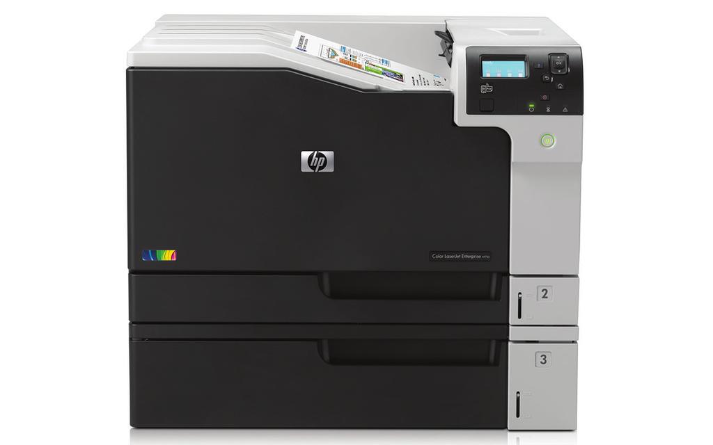 Datenblatt HP Color LaserJet Enterprise M750 Druckerserie Drucken Sie hochwertige Farbdokumente in hohen Auflagen auf einer großen Auswahl an Papierformaten.