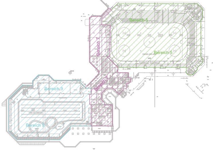 Abbildung 3: Sanierungsbereiche im Obergeschoss Die einzelnen Bauabschnitte wurden entsprechend mit Kosten belegt, um eine größtmögliche Kostentransparenz zu erreichen und eine systematische