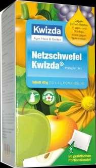 Natürliche Chemikalien Schwefel/Netzschwefel (biotauglich): Zahlreiche Produkte mit untersch. Zulassungen: Geringe Regenbeständigkeit (ca. 5 mm)!