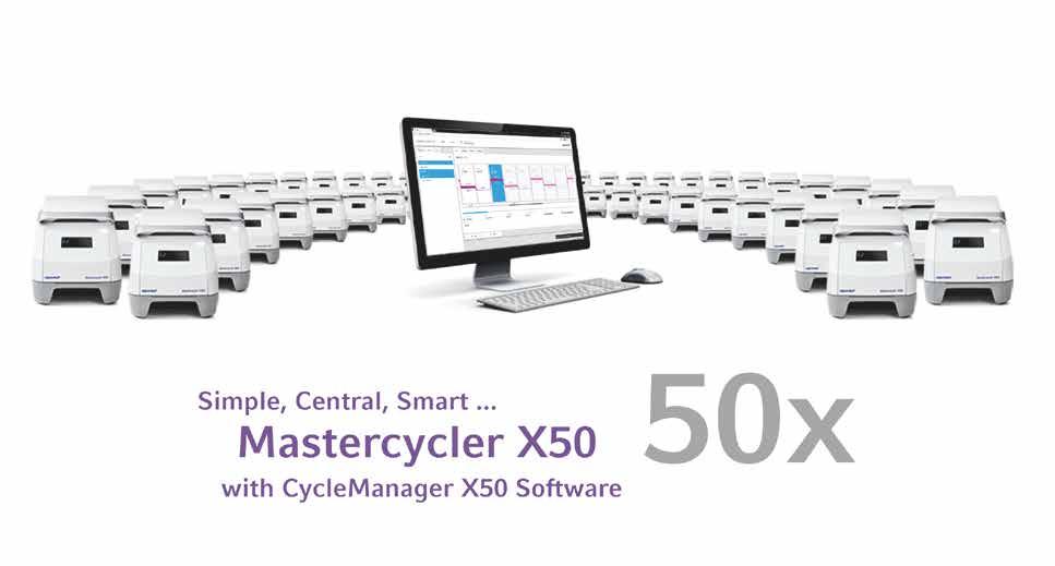 CycleManager X50-Software New Die Mastercycler X50-Familie besteht aus Geräten mit anwenderfreundlichem Touchscreen-Bedienfeld oder eco-geräten, welche extern gesteuert werden.