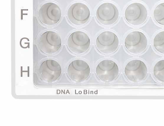 130 131 DNA LoBind Plates DNA LoBind Tubes PLATES Beschreibung DNA LoBind Plates verbessern die Rückgewinnung von Nukleinsäuren, indem sie deren Bindung an die Gefäßwand verringern.