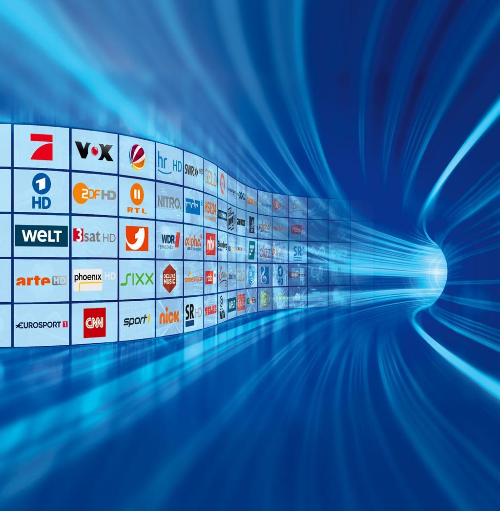 Mit 1&1 Digital-TV genießen Sie rund 90 TV-Sender über das Internet direkt auf Ihrem Fernseher.