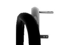 Greifring Curve schwarz eloxiert, ergonomisches Greifringprofil H: 24 mm