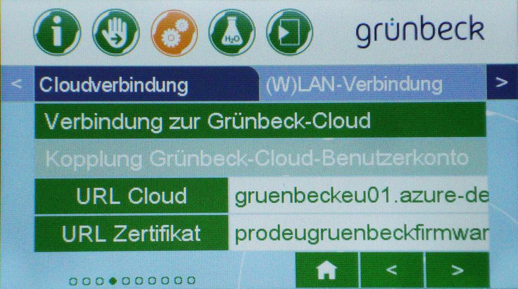 Verbindung zur Grünbeck-Cloud 1 Verbindung zur Grünbeck-Cloud 1.