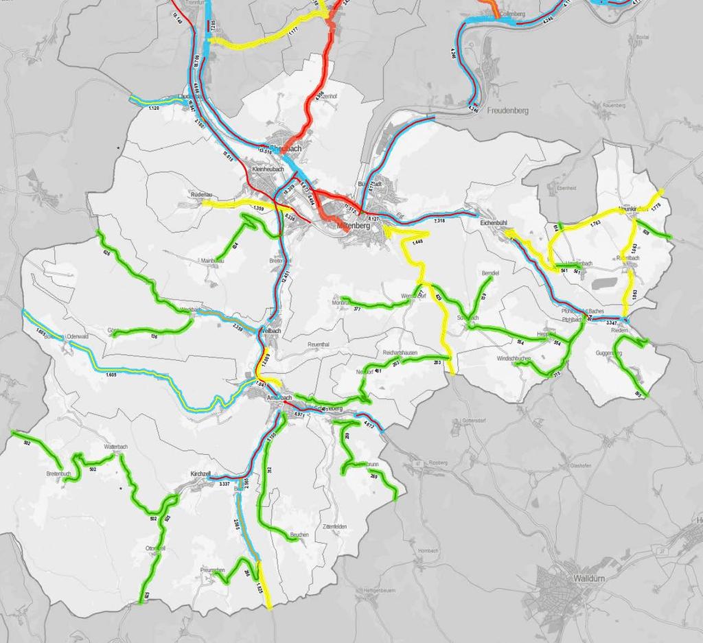 Außerortsstraßen und Radverkehrsinfrastruktur