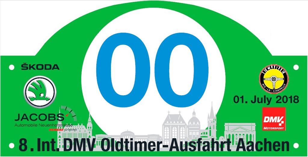 Teilnehmerinformation Liebe Oldtimer-Freunde, wir heißen Sie herzlich willkommen zur 8. Int. DMV Oldtimer-Ausfahrt Aachen der ECURIE Aix-la-Chapelle e. V.