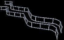 Zubehör Verbindung SCHLANGENABSTANDHALTER Stahl-Schlangenunterstützungskorb als Abstandhalter zwischen der unteren und oberen slage. Unterstützungslänge ca.