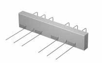ISOPRO TYP IPQ Wärmegedämmter Plattenanschluss zur Übertragung von Quer kräften bei gestützten Stahlbetonbauteilen. Korrosionsschutz durch nicht rost en den Betonrippenstahl.