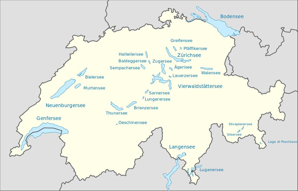 Das bekannte Bild der Schweizer Seen Natürliche