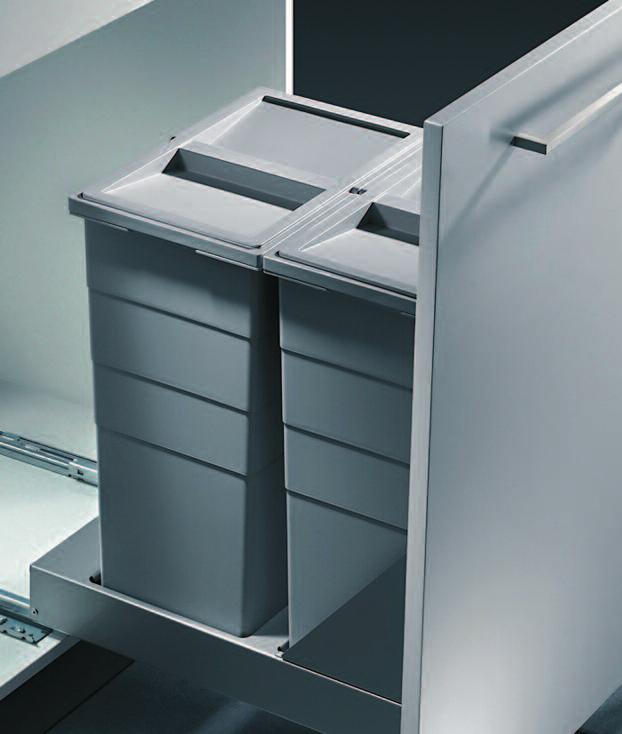 Solid dual handles are also suitable to fix the plastic bin-liners.
