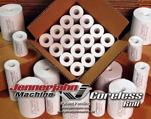 Jennerjahn s patent pending coreless POS rolls have been tested and proven to be more than twice as resistant to crush than standard honeycomb cored POS rolls.