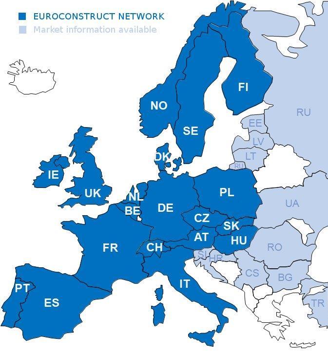 EUROCONSTRUCT-Netzwerk Im europäischen Forschungs- und Beratungsnetzwerk EUROCONSTRUCT kooperieren Institute aus 15 westeuropäischen sowie osteuropäischen Ländern.