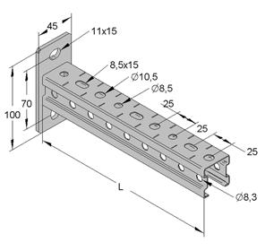 Montagesystem 35 Stex-Konsolen Ausführung/Montage: Für die Wand- oder Deckenmontage. Schienenprofi l und Lochbild wie Stex-Montageschiene 35/35. Technische Daten:.