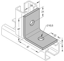Winkel 35/4 2-Loch Montagesystem 35 Für Profi lschienenbreite Gewicht VPE Artikel-Nr.