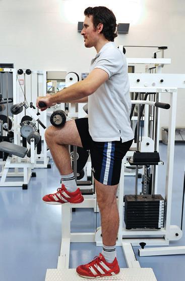 Übung Zehenstand auf Legpress/Triceps surae Alternative: Mit Eigengewicht auf Stepper oder