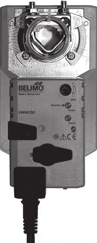 RCW-/RCWB- NM2A-MF Kommunikationsfähiger Klappenantrieb AC/DC 2 V, Nm Anzeige- und Bedienelemente Drehrichtungsschalter mschalten: Drehrichtung ändert 2 3 2 Drucktaste und LED-Anzeige grün Aus: Keine