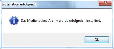 3) Im sich öffnenden Explorer Fenster (Windows) / Finder Menü (Mac) wählen Sie das zuvor heruntergeladene Mirage Medien Paket ".zmediapkg" Datei aus.