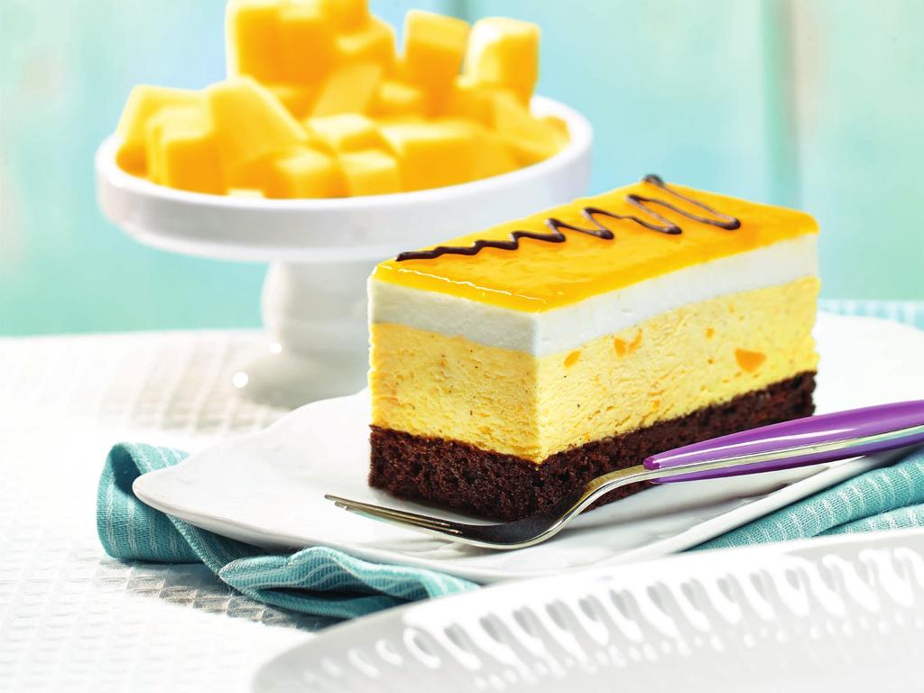 Exotischer Gourmet-Genuss Mango-Sahne-Schnitte Rezept-Nr.: 05711 American Cake & Muffin Dark mit den anderen Zutaten bei mittlerer Geschwindigkeit mit einem groben Besen 5 Min.