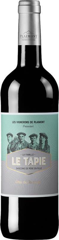LE TAPIE Rouge 2017 Côtes de Gascogne Indication Géographique Protégée Typus: mittelkräftiger Rotwein Rebsorte: Merlot, Tannat Alkoholgehalt: 12,0% Vol.