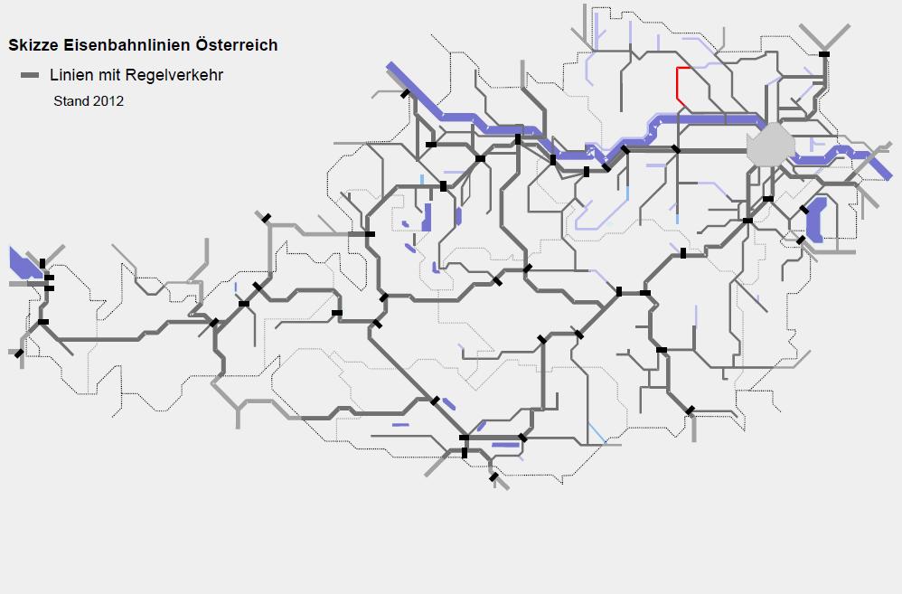 Bundesanstalt für Verkehr Seite 8 / 29 Untersuchungsbericht EK km 2,753 Abbildung 1 Skizze Eisenbahnlinien Österreich 2.3. Witterung, Sichtverhältnisse Heiter, sonnig + 25 C, keine Einschränkung der Sichtverhältnisse.