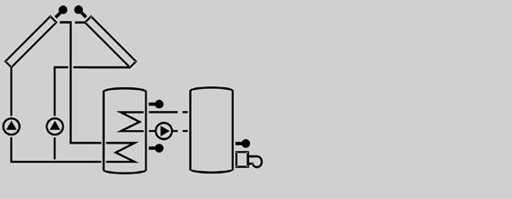 2.2.3 System-Screen nur System-Screen Anzeige Der System-Screen (aktives Anlagenschema) zeigt im Regler ausgewählte Schemata.