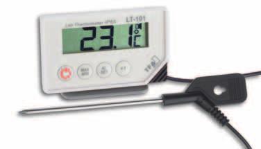 Robuste Alarmthermometer Robust alarm thermometer LT-101 / LT-102 Ergonomisch geformtes Laborthermometer mit robuster Einstechspitze.