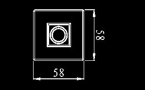 58/25 mm, Höhe 150 mm 58/25 x 58/25 mm, Höhe 200 mm