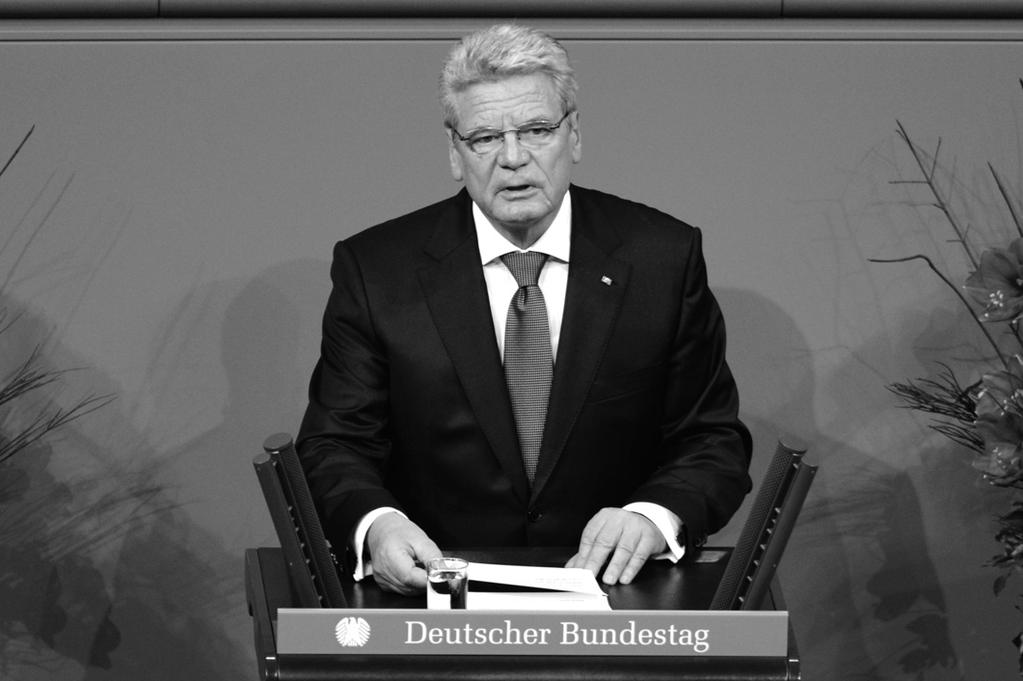 Bundespräsident Joachim Gauck spricht im Deutschen Bundestag das