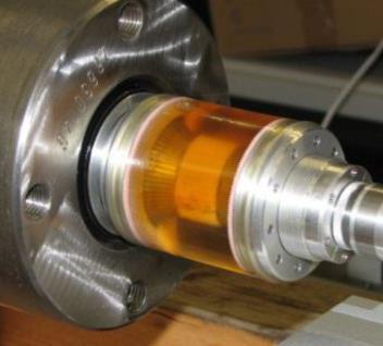 Prinzip der Prüftechnik In einer Ölkammer gekapselter Rotationsscanner