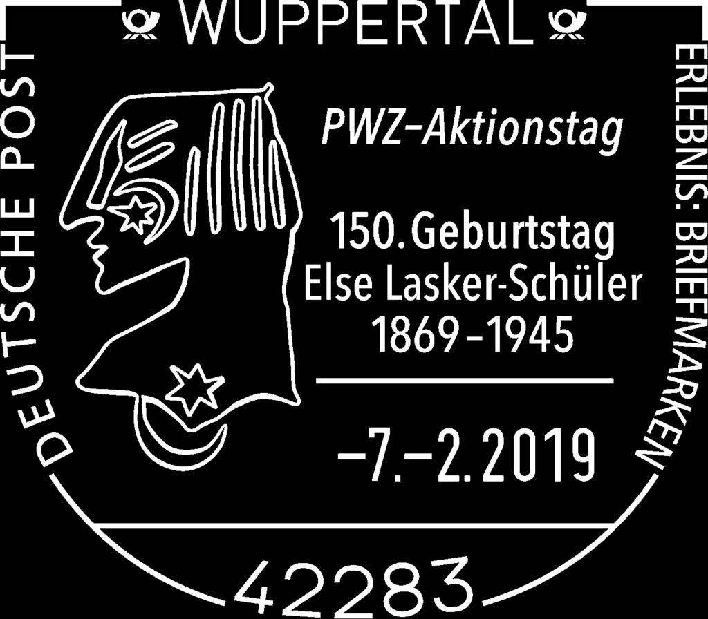 3. PHILATELISTISCHE STEMPEL SONDERSTEMPEL - NEUHEITEN 42283 WUPPERTAL - 07.02.2019 Stempelnr.