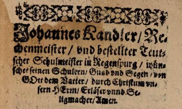 2. Johann Kandler Werke ~1530-1600