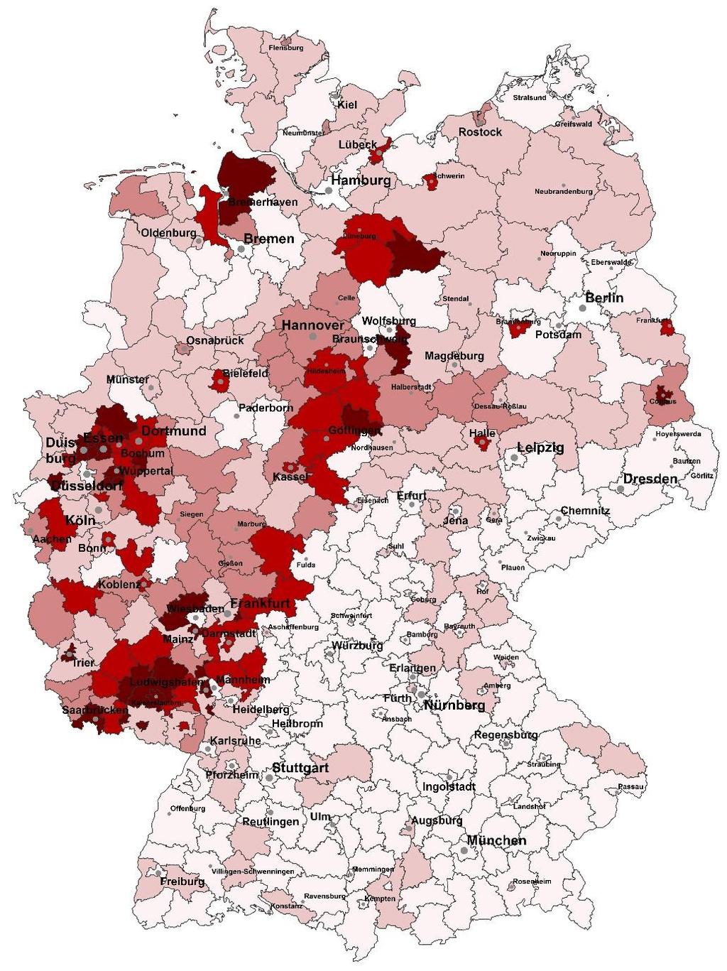 Kassenkredite 2010 Bundesweit in Mrd.