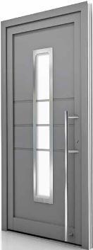EINSTIEGSMODELLE AT 200 STILVERSTÄRKER Designgläser mit Rillenschliff, Sandstrahlung, Glaszierleisten oder Farblächen unterstützen den Stil Ihrer Haustür. In dieser Tür verstärkt die Sandstrahlung z.