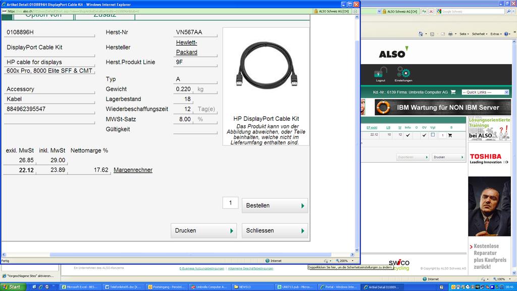 00 - DisplayPort zu DVI-D Sandberg DisplayPort zu HDMI Adapter (508-28) CHF 26.