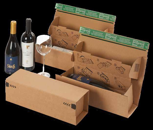 Weinversandkarton Einsatzbereich Zum Versenden von Bordeauxflaschen
