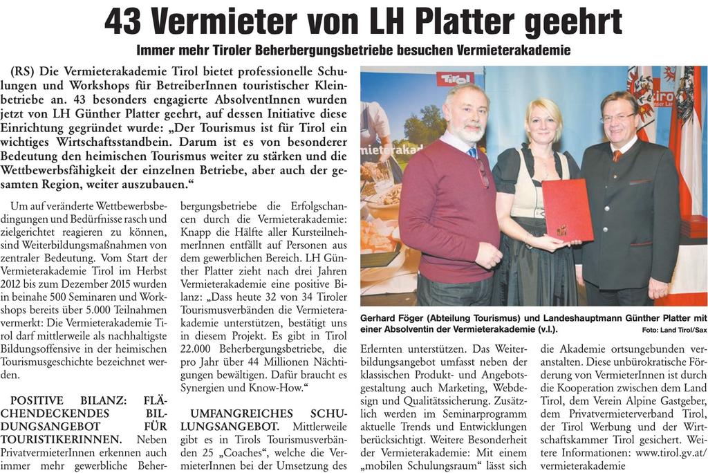 Rundschau - Oberländer Wochenzeitung / Telfs Seite 14 / 07.01.