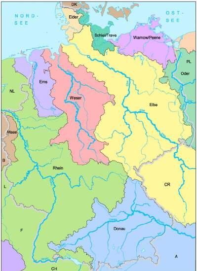 Flussgebietseinheiten Deutschland: 10 (dabei 6 internationale)
