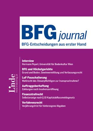 12. Jahrgang 2019 Kurzbeschreibung BFG-Entscheidungen aus erster Hand!