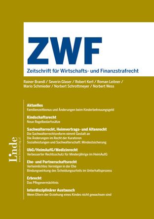 5. Jahrgang 2019 Kurzbeschreibung Erste österreichische Fachzeitschrift für Wirtschafts- und Finanzstrafrecht mit besonderem Fokus auf Compliance.