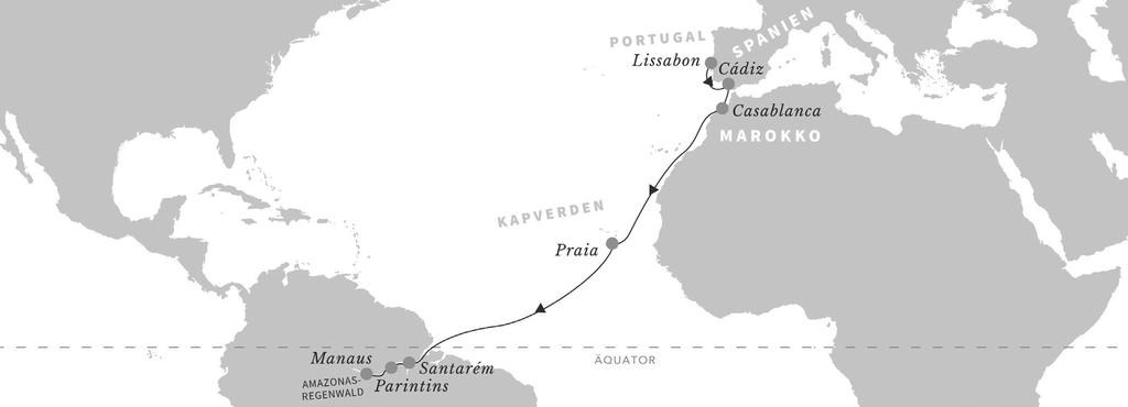 Von Europa zum Amazonas Reisetermin: 29. September - 15.